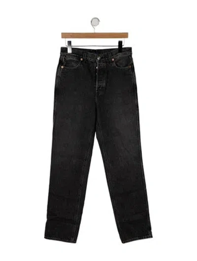 Pre-owned Alex Mill High-rise Straight Leg Jeans In Black