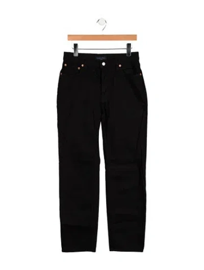 Pre-owned Alex Mill High-rise Straight Leg Jeans In Black
