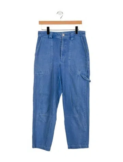 Pre-owned Alex Mill High-rise Straight Leg Jeans In Blue