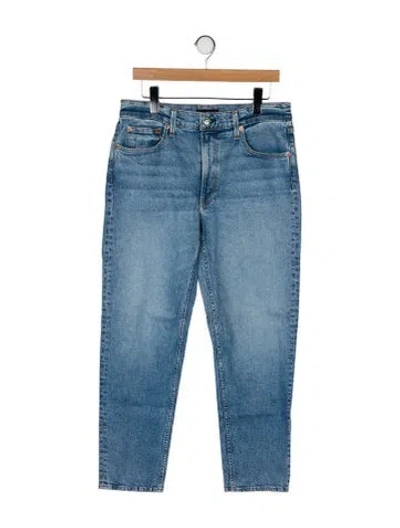 Pre-owned Alex Mill High-rise Straight Leg Jeans In Blue