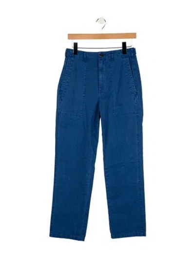 Pre-owned Alex Mill High-rise Straight Leg Jeans In Blue