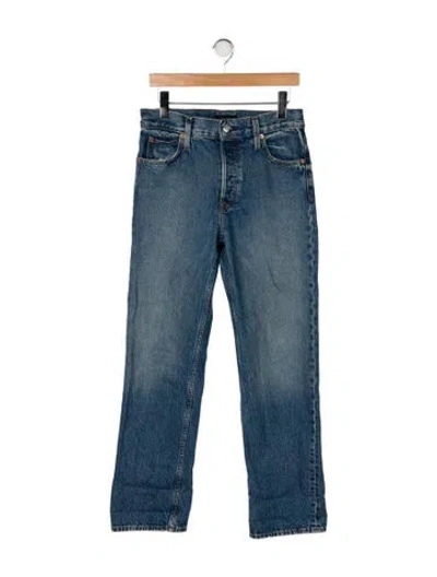 Pre-owned Alex Mill High-rise Straight Leg Jeans In Blue