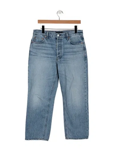 Pre-owned Alex Mill High-rise Straight Leg Jeans In Blue