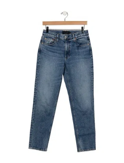 Pre-owned Alex Mill High-rise Straight Leg Jeans In Blue