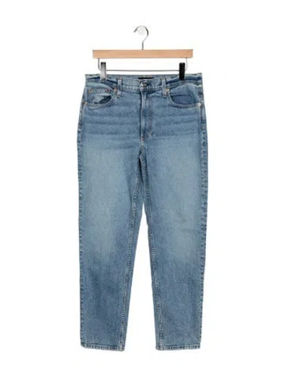 Pre-owned Alex Mill High-rise Straight Leg Jeans In Blue