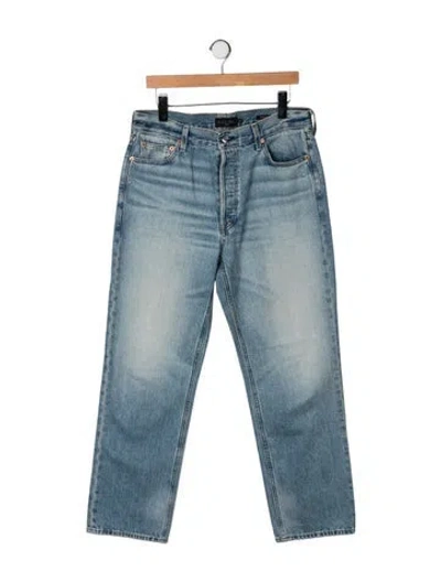 Pre-owned Alex Mill High-rise Straight Leg Jeans In Blue