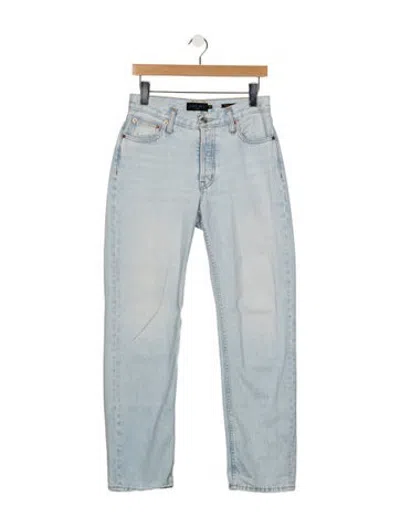 Pre-owned Alex Mill High-rise Straight Leg Jeans In Blue