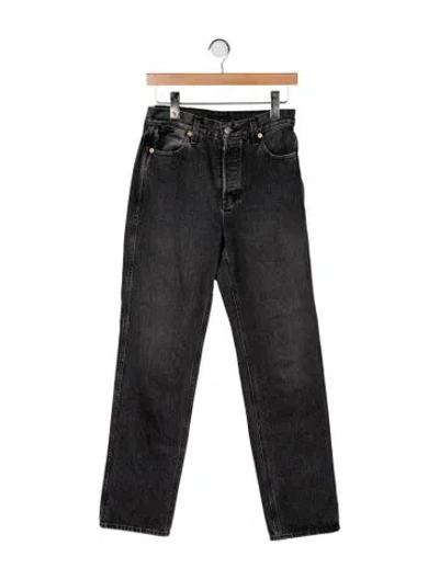 Pre-owned Alex Mill High-rise Straight Leg Jeans In Gray