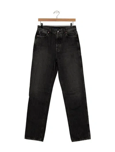 Pre-owned Alex Mill High-rise Straight Leg Jeans In Grey