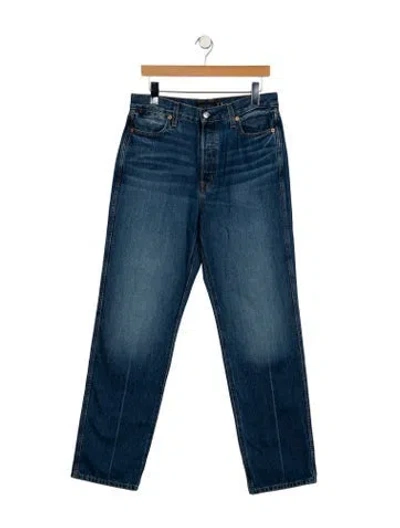 Pre-owned Alex Mill High-rise Straight Leg Jeans W/ Tags In Blue
