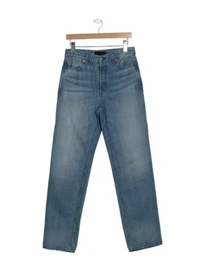 Pre-owned Alex Mill High-rise Straight Leg Jeans W/ Tags In Blue