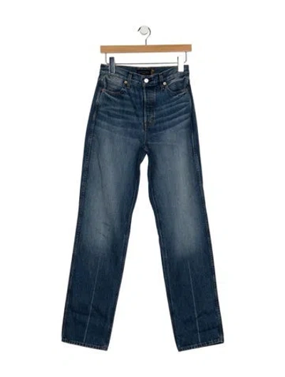Pre-owned Alex Mill High-rise Straight Leg Jeans W/ Tags In Blue