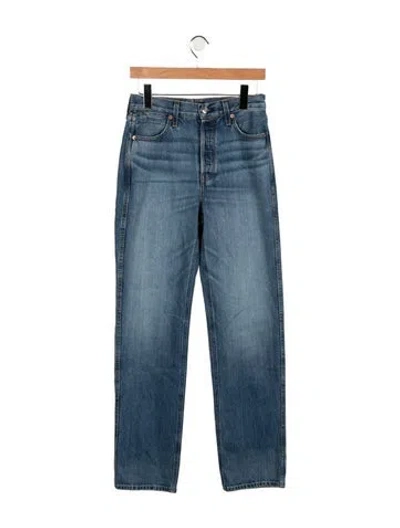 Pre-owned Alex Mill High-rise Straight Leg Jeans W/ Tags In Blue