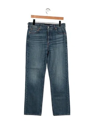 Pre-owned Alex Mill High-rise Straight Leg Jeans W/ Tags In Blue