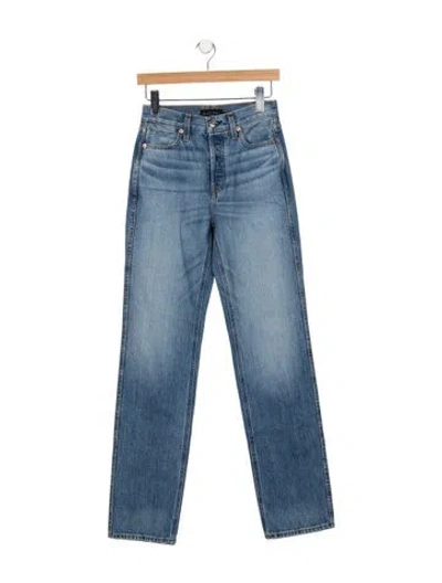 Pre-owned Alex Mill High-rise Straight Leg Jeans W/ Tags In Blue