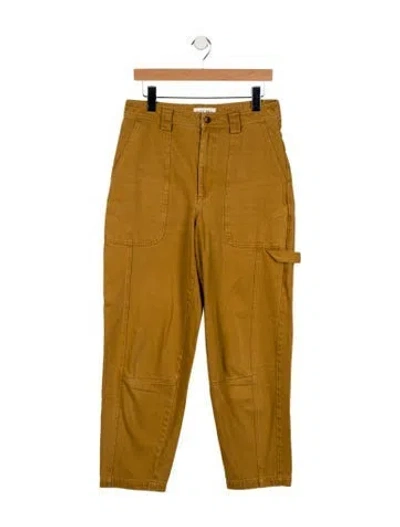 Pre-owned Alex Mill High-rise Straight Leg Jeans In Yellow