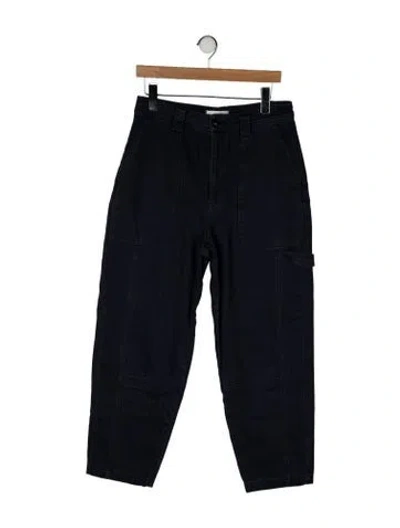 Pre-owned Alex Mill High-rise Wide Leg Jeans In Black