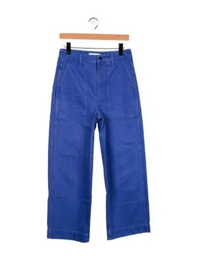 Pre-owned Alex Mill High-rise Wide Leg Jeans In Blue