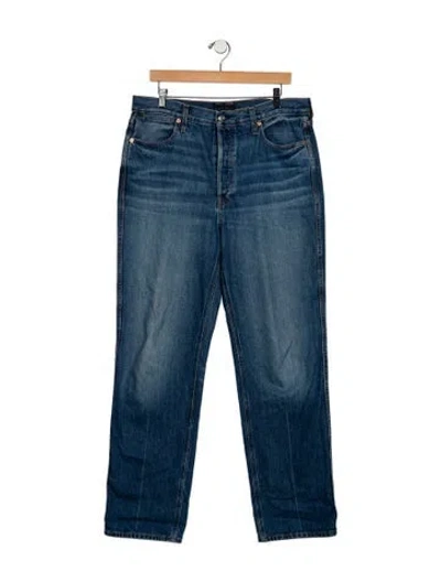 Pre-owned Alex Mill High-rise Wide Leg Jeans In Blue