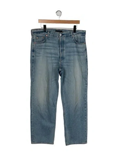 Pre-owned Alex Mill High-rise Wide Leg Jeans In Blue