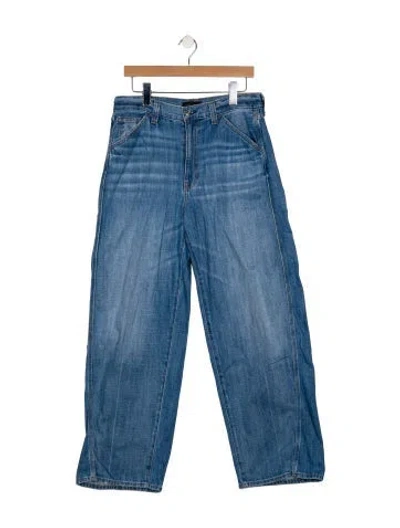 Pre-owned Alex Mill High-rise Wide Leg Jeans In Blue