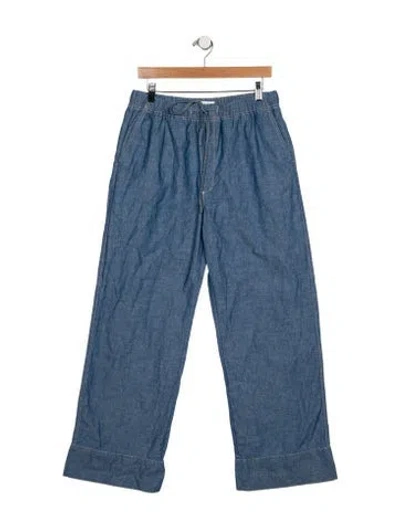 Pre-owned Alex Mill High-rise Wide Leg Jeans In Blue