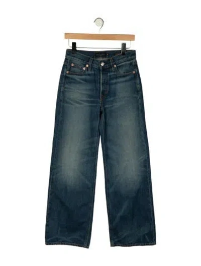 Pre-owned Alex Mill High-rise Wide Leg Jeans In Blue