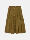 Alex Mill Holiday Things Foshay Skirt In Taffeta In Khaki