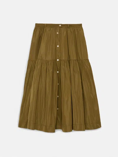 Alex Mill Holiday Things Foshay Skirt In Taffeta In Khaki