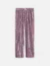 Alex Mill Holiday Things Walker Pleated Pant In Velvet In Lilac