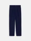 Alex Mill Holiday Things Walker Pleated Pant In Wool Crepe In Evening Blue