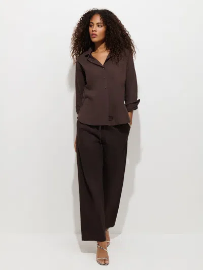 Alex Mill Hudson Pant In Cotton Twill In Dark Chocolate