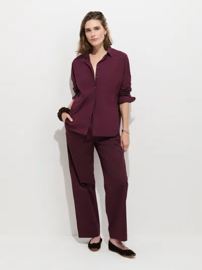 Alex Mill Hudson Pant In Cotton Twill In Plum