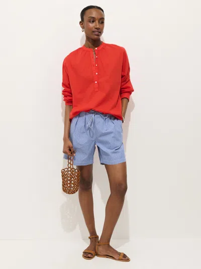 Alex Mill Hudson Striped Short In Poplin In Blue