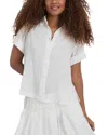 Alex Mill Izzy Button Front Linen Shirt In White