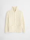 Alex Mill Jack Cable Sweater In Ivory