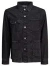 Alex Mill Button-fastening Cargo-pocket Jacket In Black