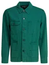 Alex Mill Garment Dyed Work Jacket In Recycled Denim In Green