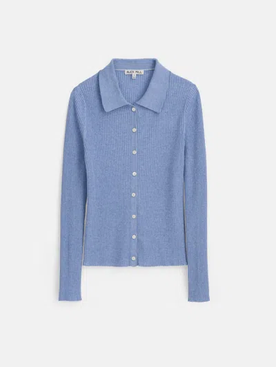 Alex Mill Jackie Polo In Heather Blue