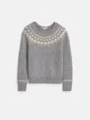 Alex Mill Jaime Fairisle Sweater In Heather Grey