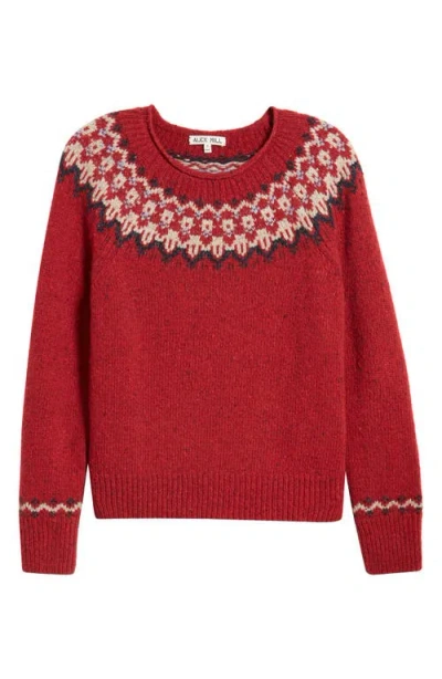 Alex Mill Jaime Fairisle Sweater In Red