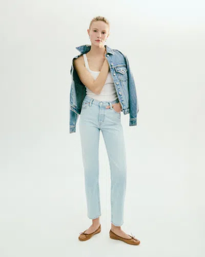 Alex Mill Jane Mid Rise Straight Jean In Nara Wash