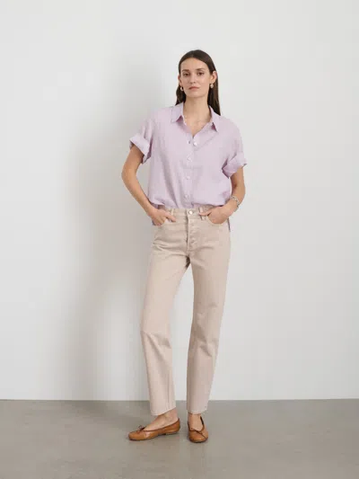 Alex Mill Jane Mid Rise Straight Jean In Washed Pink
