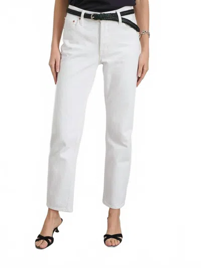 Alex Mill Jane Mid-rise Straight-leg Jeans In Shiro White Wash