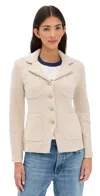 Alex Mill Janie Cardigan In Wool Cotton Blend Wishbone In Neutral