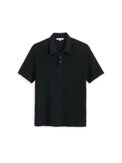 Alex Mill Jayce Polo In Cotton Linen In Black