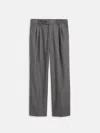 Alex Mill Jeremy Pleated Trouser In Wool Flannel In White
