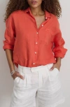 Alex Mill Jo Linen Button-up Shirt In Ginger