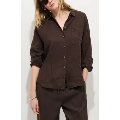 Alex Mill Jo Linen Shirt In Brown
