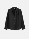 Alex Mill Jo Pocket Shirt In Silk In Black